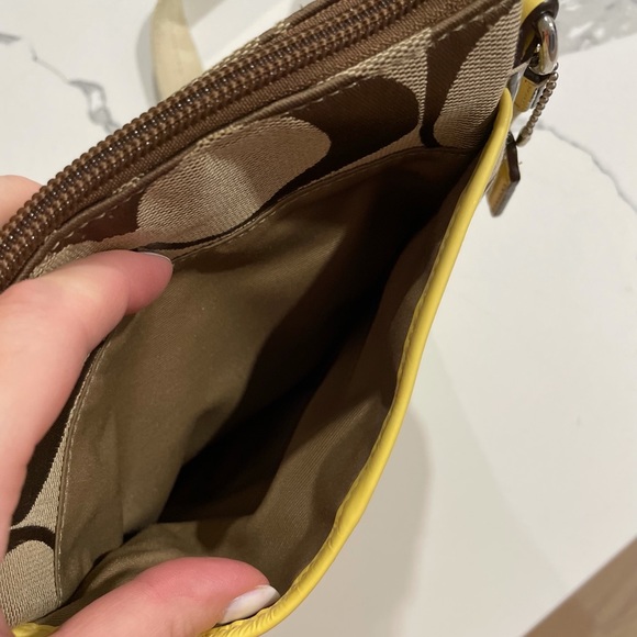 Yellow Crossbody Coach Purse - Picture 6 of 7